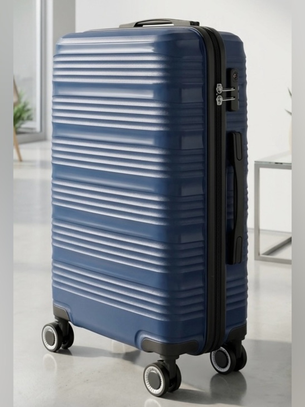 Mia Toro Italy Mistico 20" Hardside Spinner Luggage - Blue - Never Used Carry-On - Picture 2 of 6